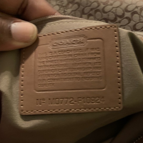 Coach Beige/Leather Handbag - Picture 2 of 6